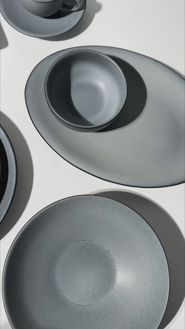 Platos de porcelana gris Chrom gris