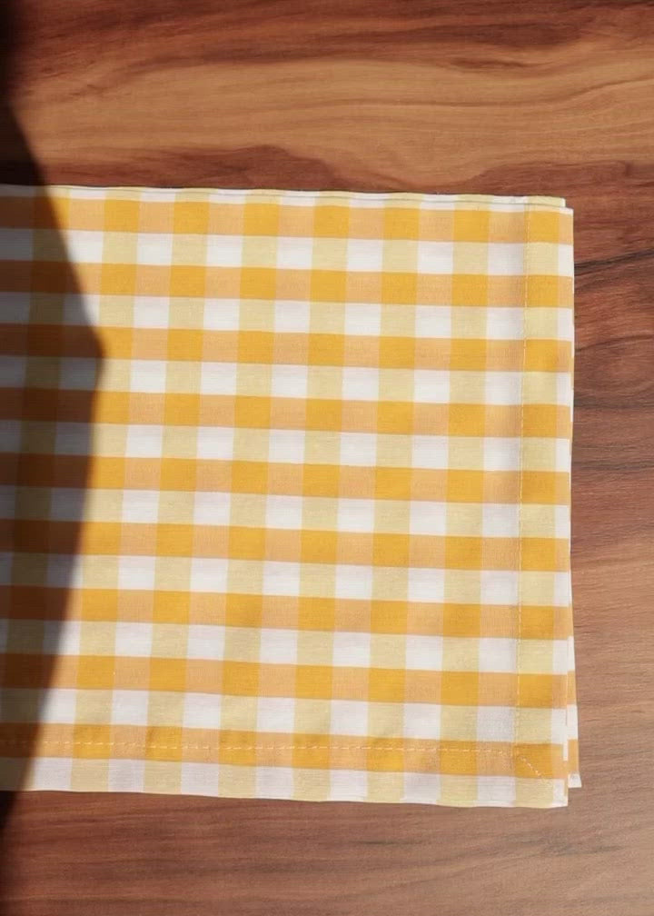 Servilleta de mesa de algodón amarillo Picnic 50x50 1 pz