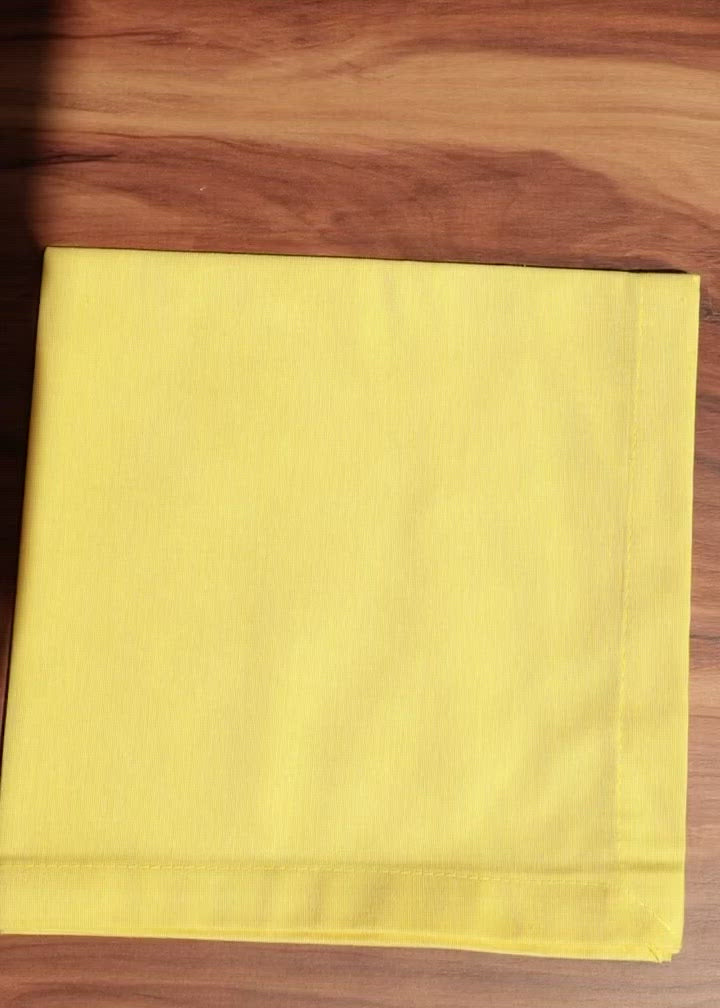 Servilleta de mesa de algodón amarillo Canario 50x50 cm 1 pz