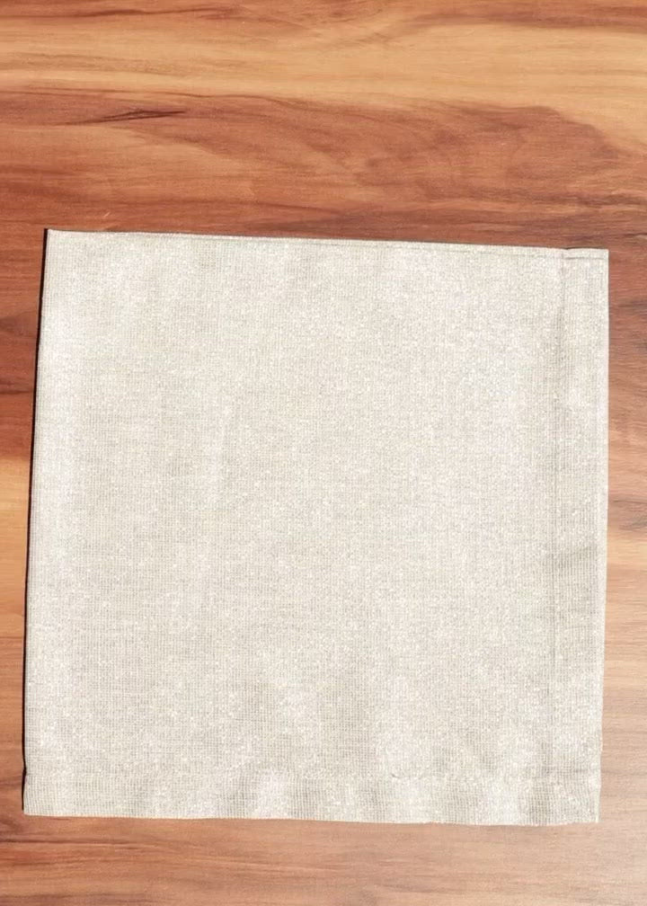 Servilleta de mesa de algodón plata Lurex 50x50 cm 1 pz